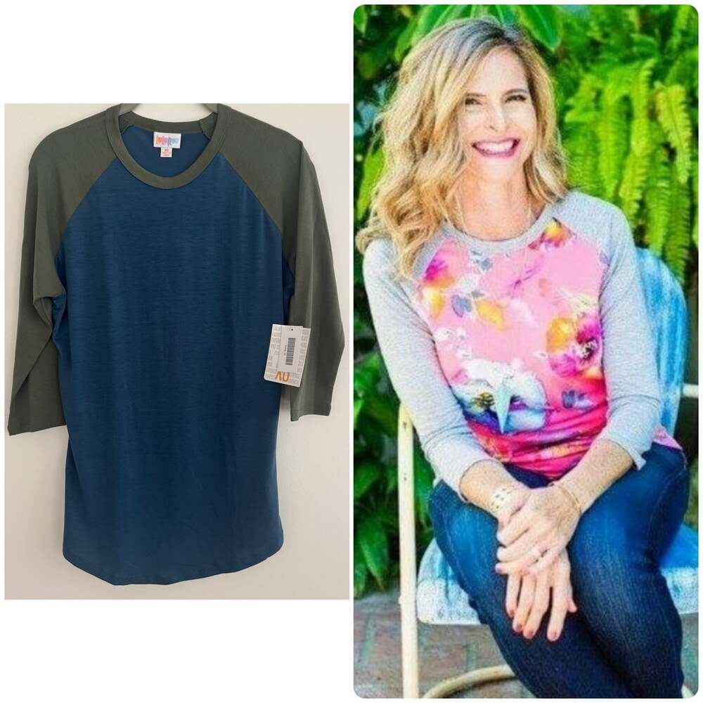 Lularoe Solid Randy in Blue/Green - Picture 1 of 6